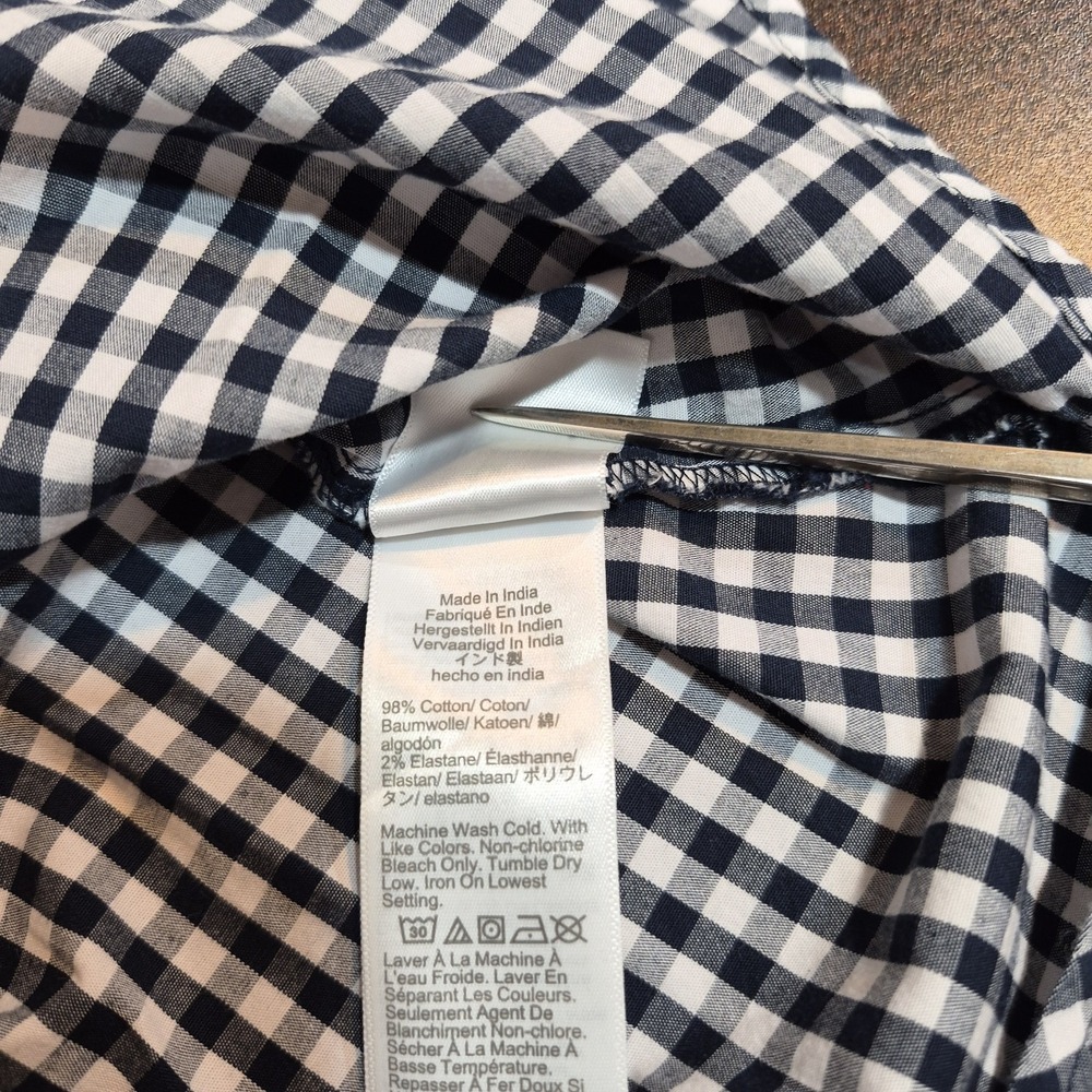 J Crew Womens Sz Sm Top Preppy Coastal Grandma Americana Summer Casual Gingham - Picture 4 of 12
